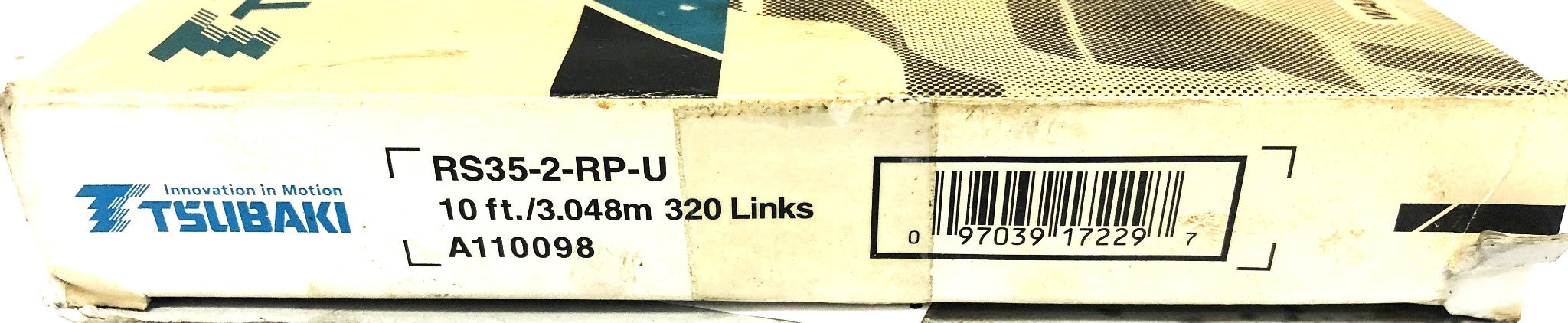 Tsubaki 10 Foot 3.048m 320 Links Double Strand Roller Chain RS35-2-RP-U NOS