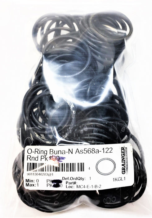 GRAINGER Buna-N O-Ring As568a-122 [Lot of 115] NOS