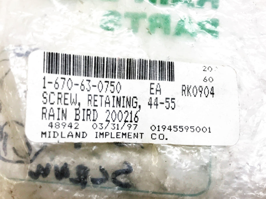 Rain Bird Flat Flanged Hex Head Retaining Screw 200216 [Lot of 22] NOS