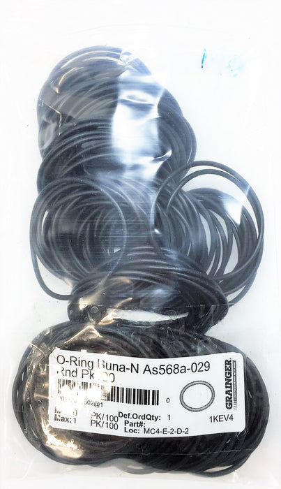 GRAINGER Buna-N O-Ring As568a-029 [Lot of 140] NOS