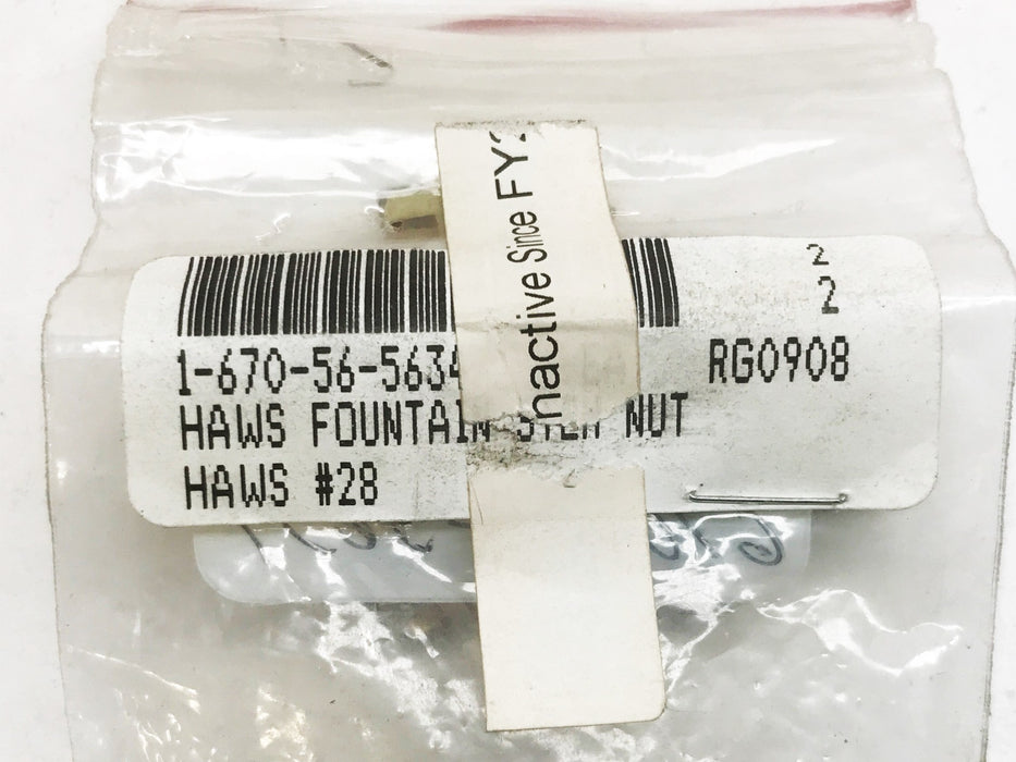 Haws Fountain Stem Nut #28 [Lot of 8] NOS