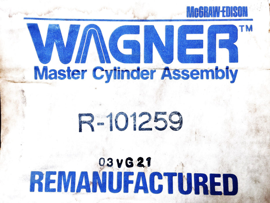 Wagner Brake Master Cylinder R101259 REMANUFACTURED