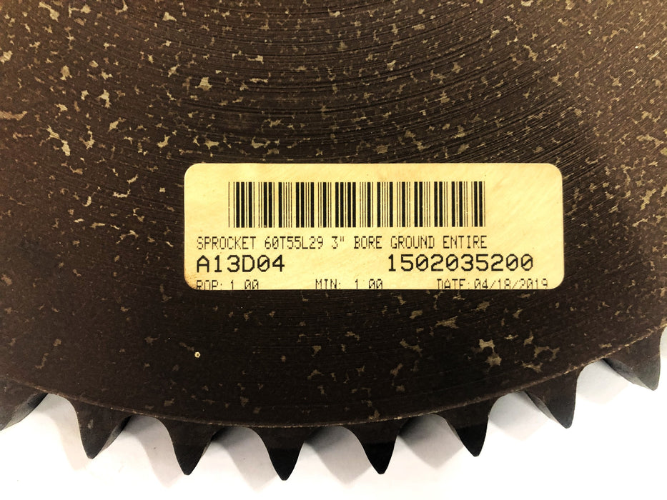 Unbranded 55 Tooth 3 Inch Bore Torque Limiter Sprocket 60T55L29 NOS