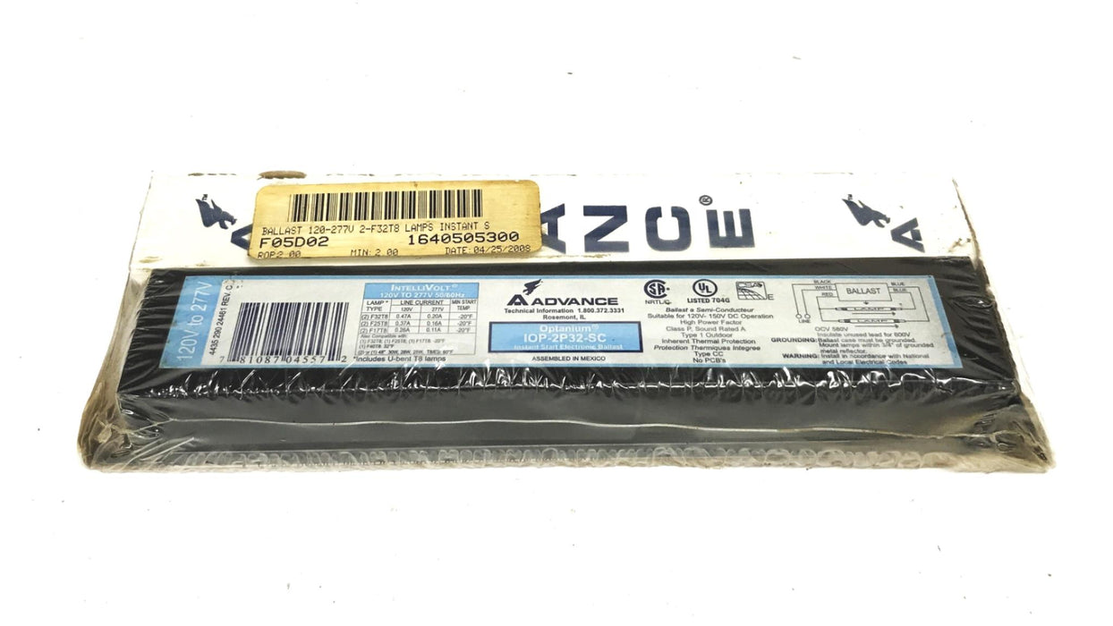 Philips Advance 2-Lamp Ballast 10P-2P32-SC NOS