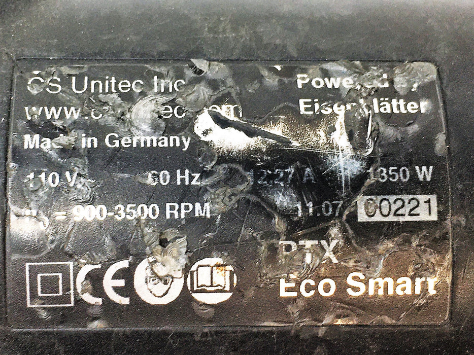 CS Unitec Eco-Smart 110V 60Hz 12,27A 1350W 900-3500 RPM Poly-PTX 00221 USED