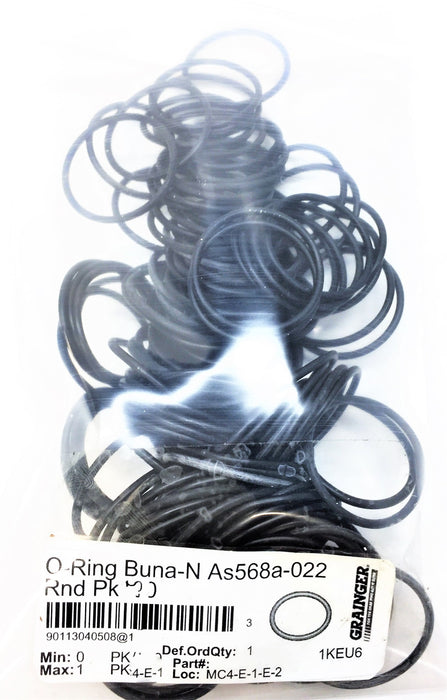 GRAINGER Buna-N O-Ring As568a-022 [Lot of 130] NOS