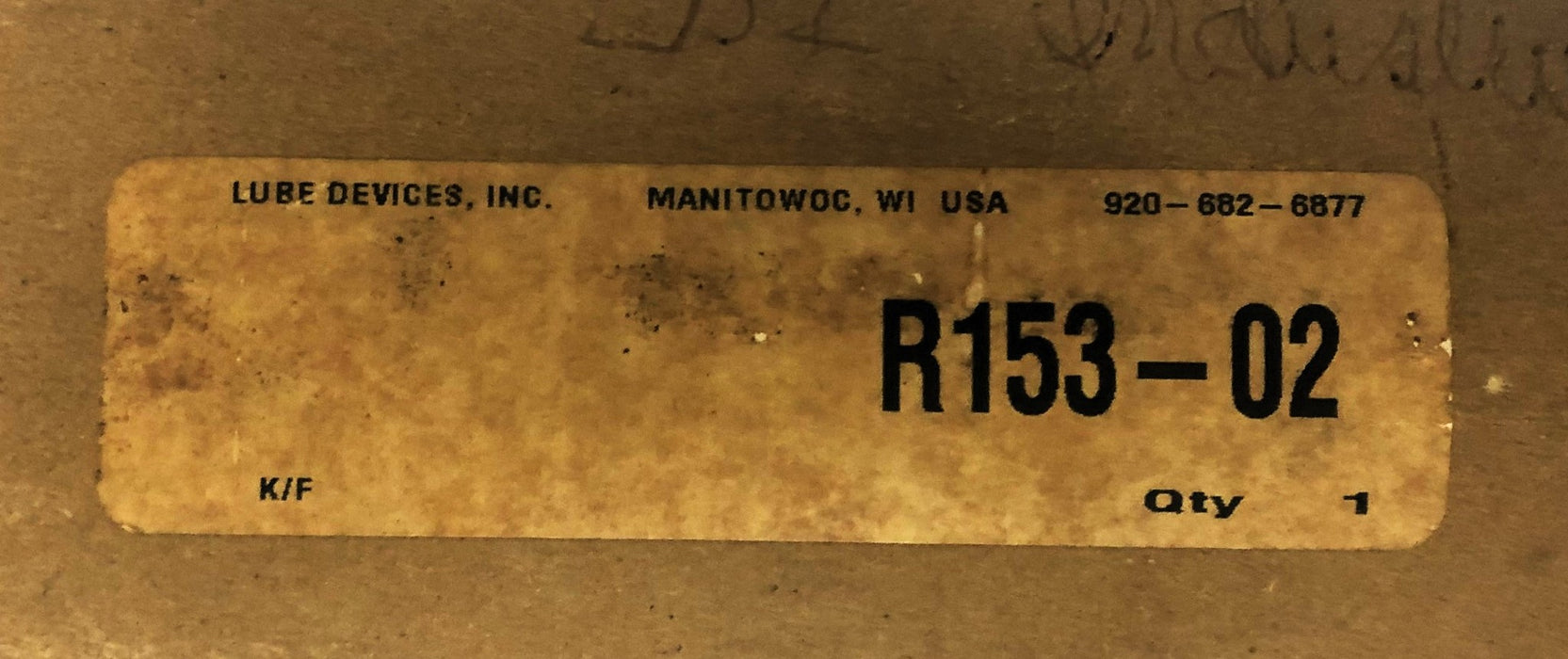 Lubedevices Inc Oil Drip Lubricator Cup R153-02 USED