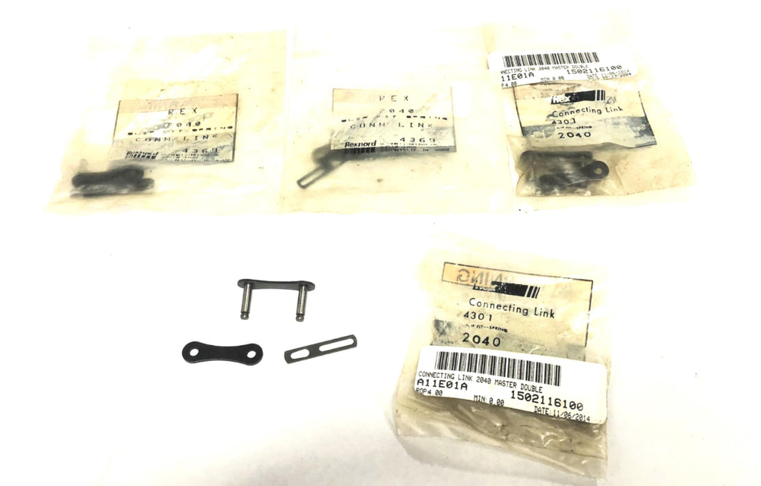 Rexnord Master Double Connecting Link 2040 [Lot of 4] NOS