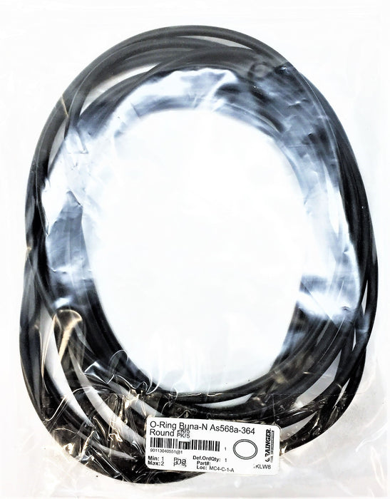 GRAINGER O-Ring Buna-N As568a-364 [Lot of 10] NOS