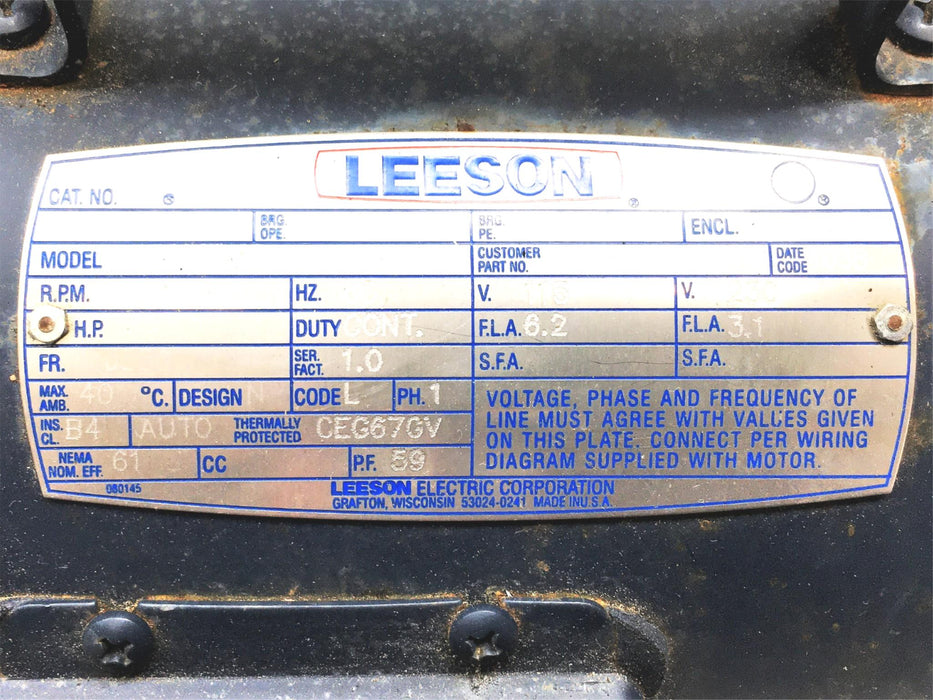 Jabsco, ITT 1725RPM 60Hz 115/230V 1/3HP Pump 4720-0001 USED