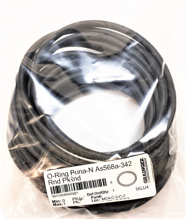 GRAINGER O-Ring Buna-N As568a-342 [Lot of 18] NOS