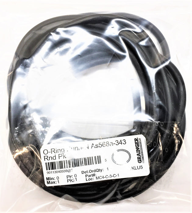 GRAINGER O-Ring Buna-N As568a-343 [Lot of 16] NOS