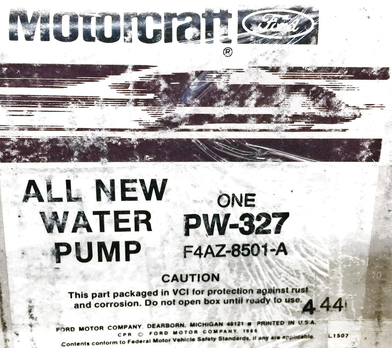 Ford/Motorcraft Water Pump PW-327 (F4AZ-8501-A) NOS