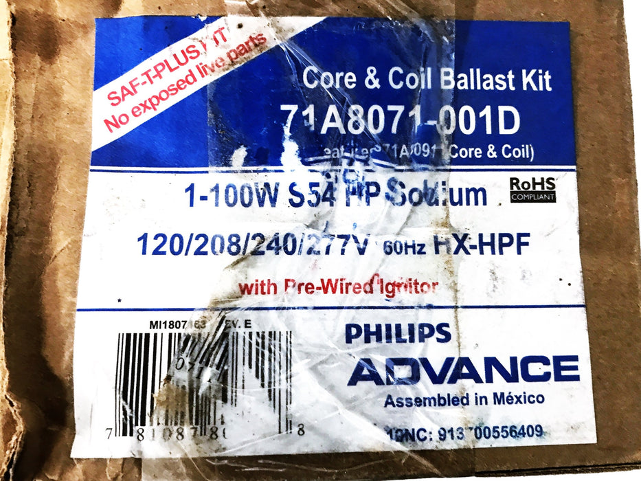 Philips Core & Coil Ballast Kit 71A8071-001D (71A8091) NOS