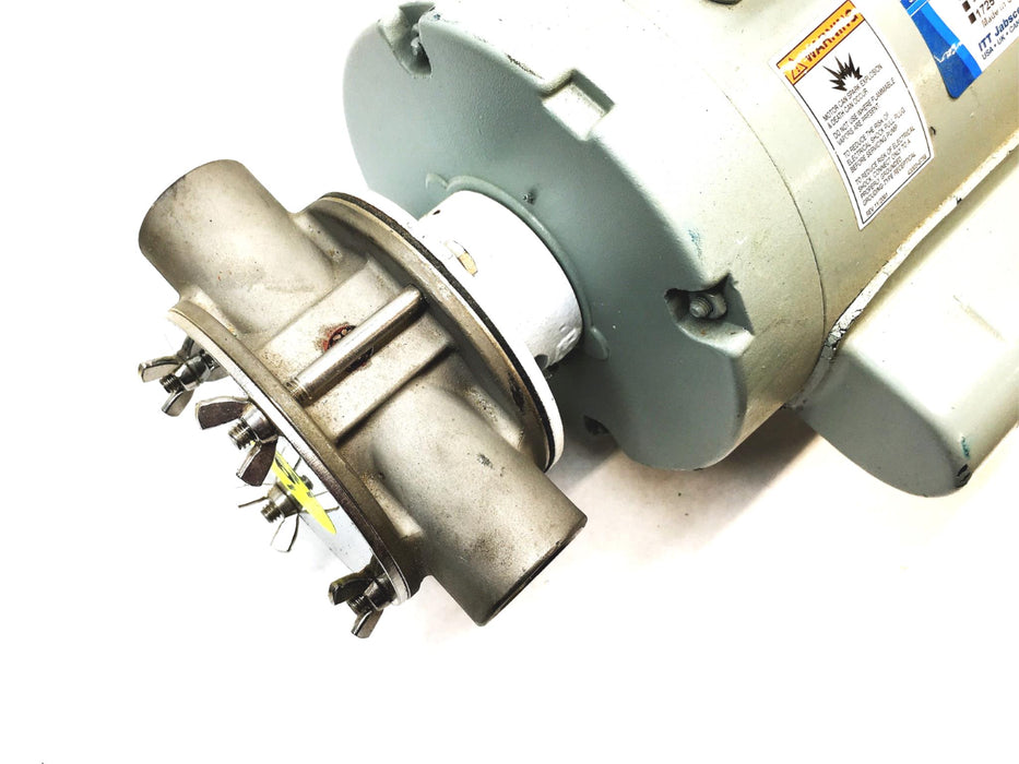 Jabsco ITT 1725RPM 60Hz 115/230VAC 3/4HP Self Priming Pump 12490-0003 USED