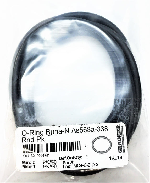 GRAINGER O-Ring Buna-N As568a-338 [Lot of 8] NOS