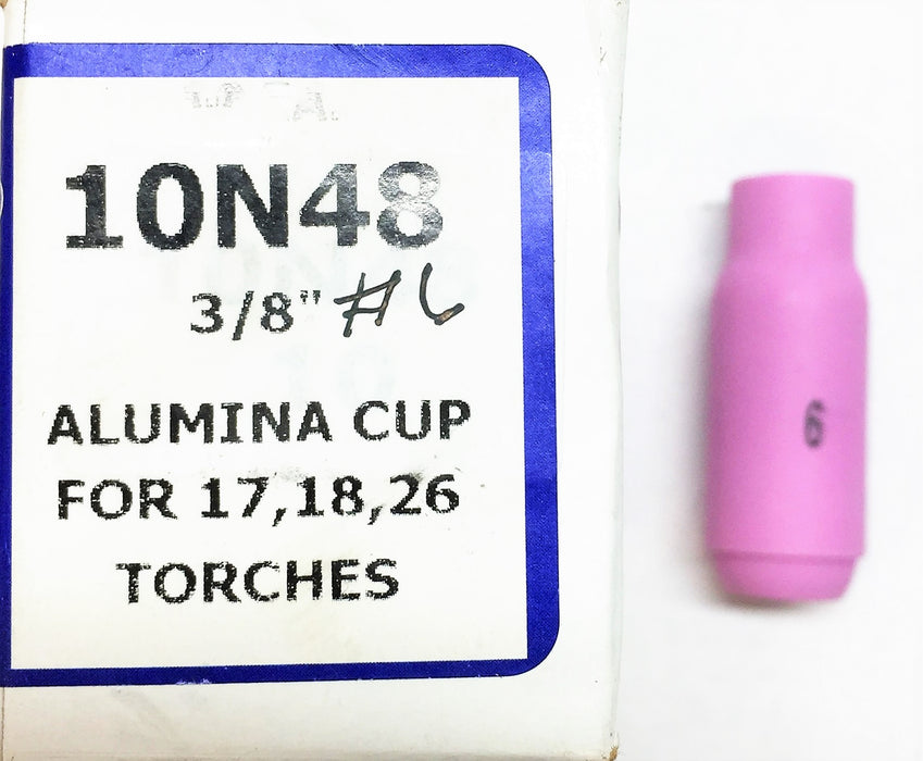 Southweld 3/8" 6 Alumina Cup for 17,18,26 Torches 10N48 [Lot of 20] NOS