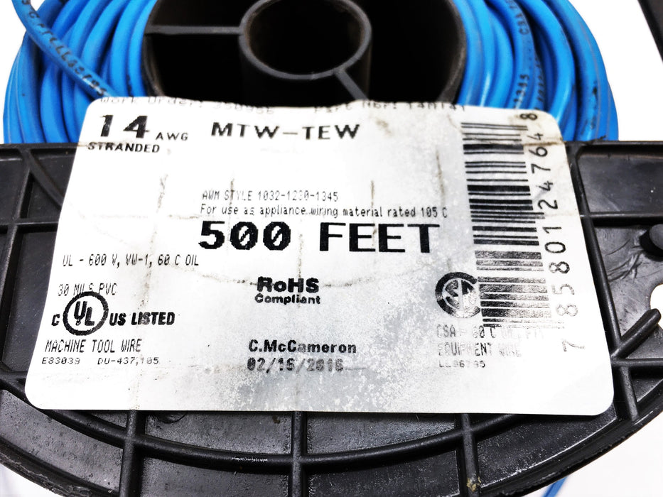 MTW-TEW 14AWG 600V VW-1 105C Machine Tool Appliance Wiring 14T41 E83039 NOS