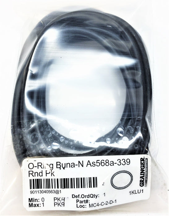 GRAINGER O-Ring Buna-N As568a-339 [Lot of 10] NOS