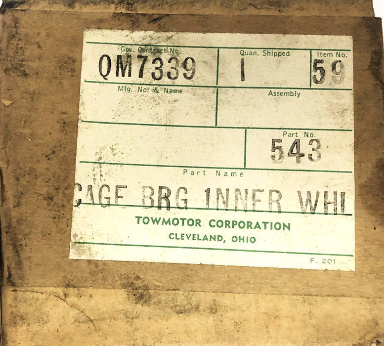 Timken Tapered Roller Bearing Cone 543 NOS