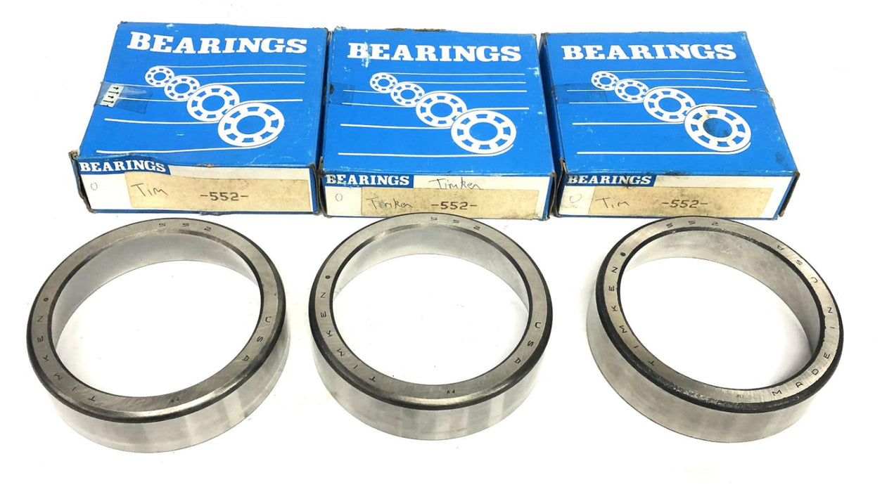 Timken Tapered Roller Bearing Cup 552 [Lot of 3] NOS