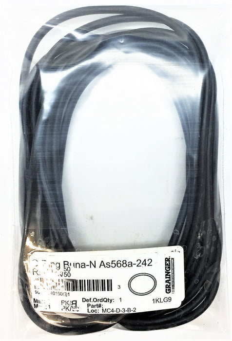 GRAINGER O-Ring Buna-N As568a-242 [Lot of 15] NOS