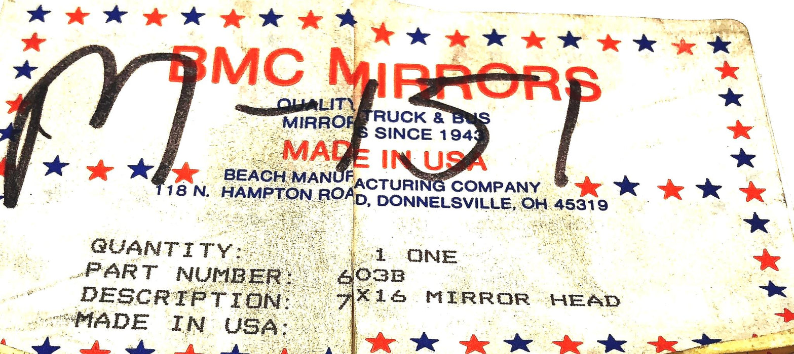 BMC 16 Inch by 7 Inch Mirror Head 603B NOS