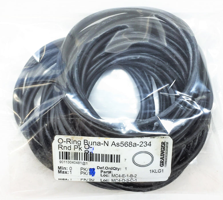 GRAINGER O-Ring Buna-N As568a-234 [Lot of 37] NOS