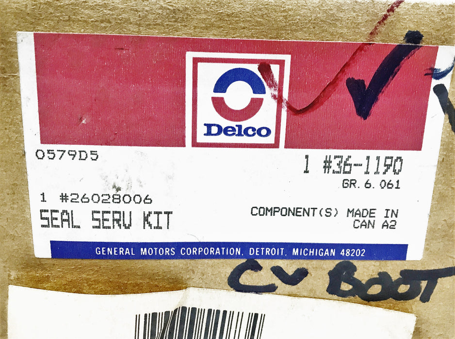 Delco CV Boot Seal Assembly Kit 36-1190 NOS