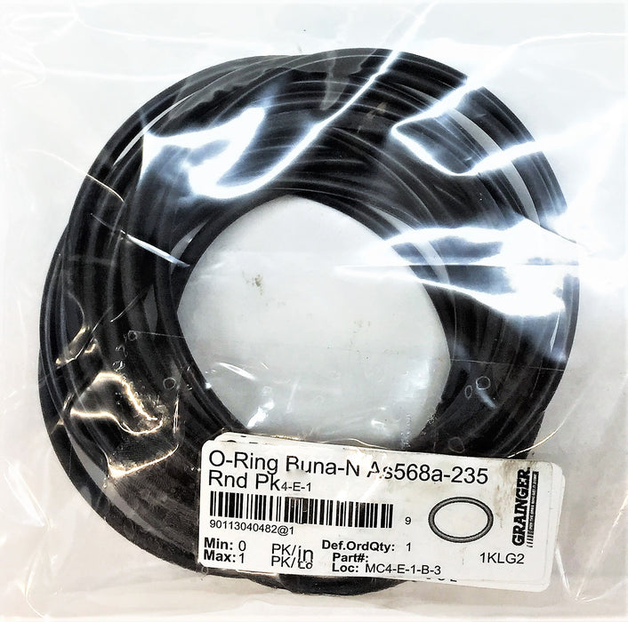 GRAINGER O-Ring Buna-N As568a-235 [Lot of 18] NOS