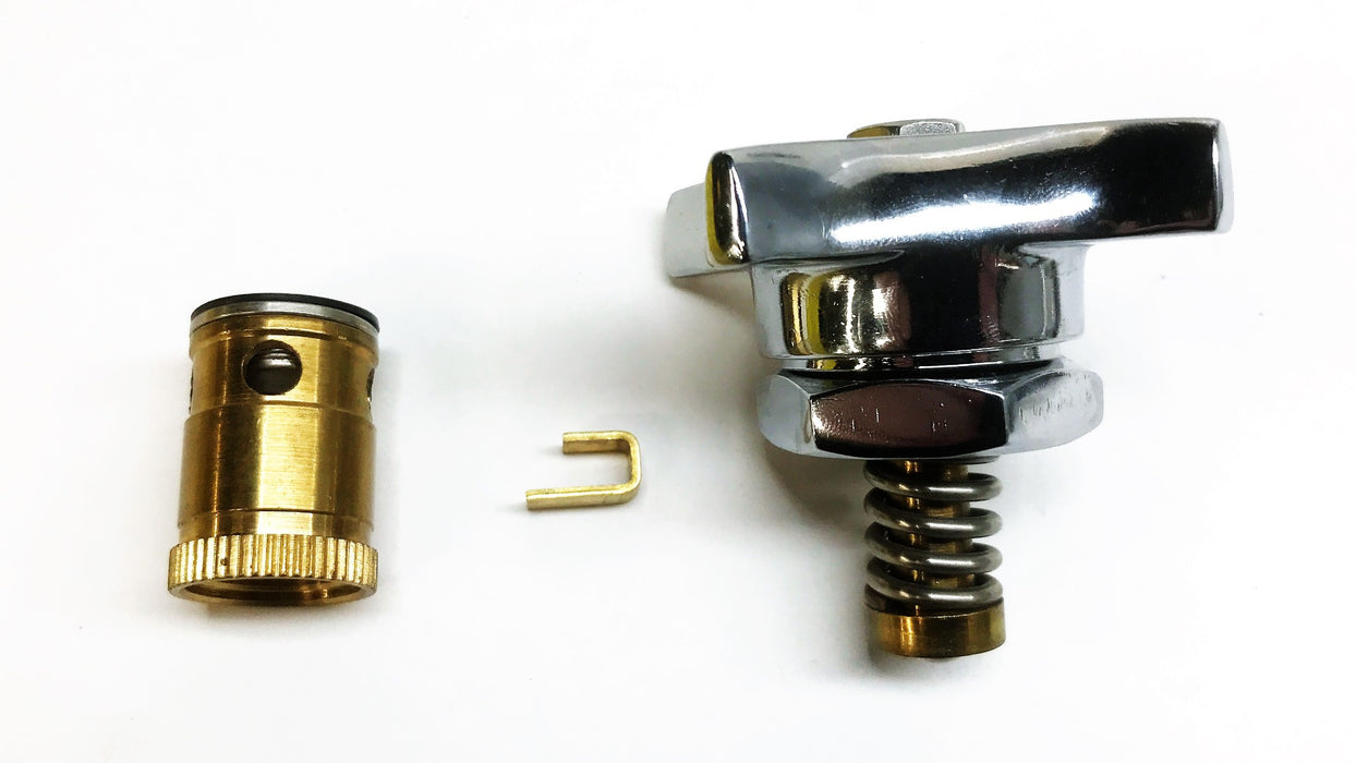 Unbranded Chrome Lab Faucet Handle and Spindle Assembly NOS