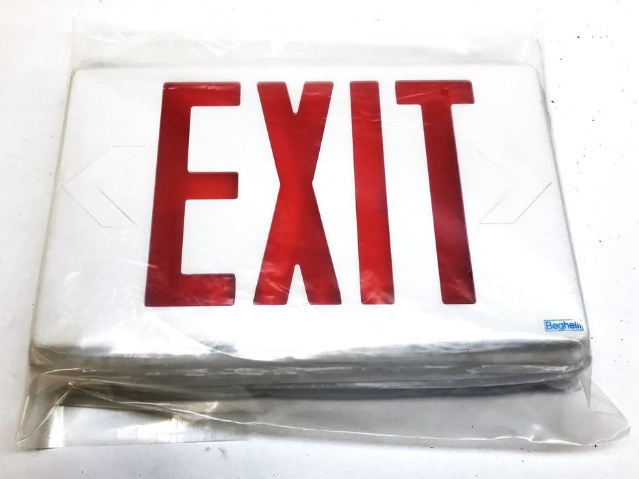 Beghelli 7-1/2" x 12" Exit Sign Face Plate Cover Red 004-680 [Lot of 4] NOS