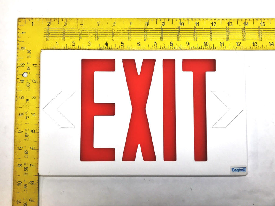 Beghelli 7-1/2" x 12" Exit Sign Face Plate Cover Red 004-680 [Lot of 4] NOS