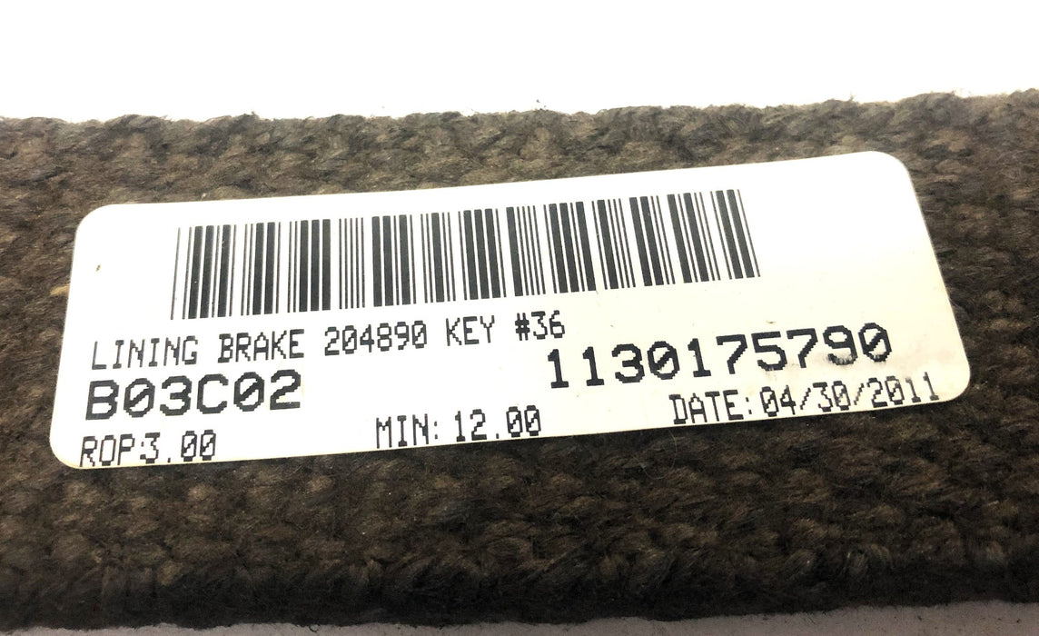 Unbranded 2 X 10-1/2 Inch Key #36 Brake Lining 204890 [Lot of 5] NOS