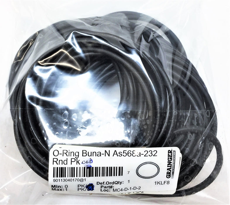 GRAINGER O-Ring Buna-N As568a-232 [Lot of 45] NOS
