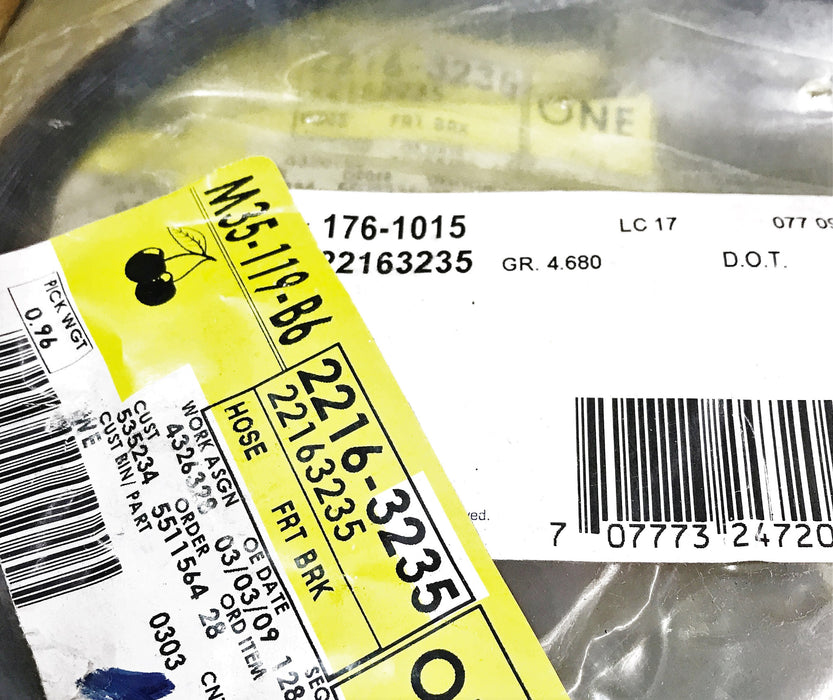 ACDelco Front Brake Hose 176-1015 (22163235) NOS