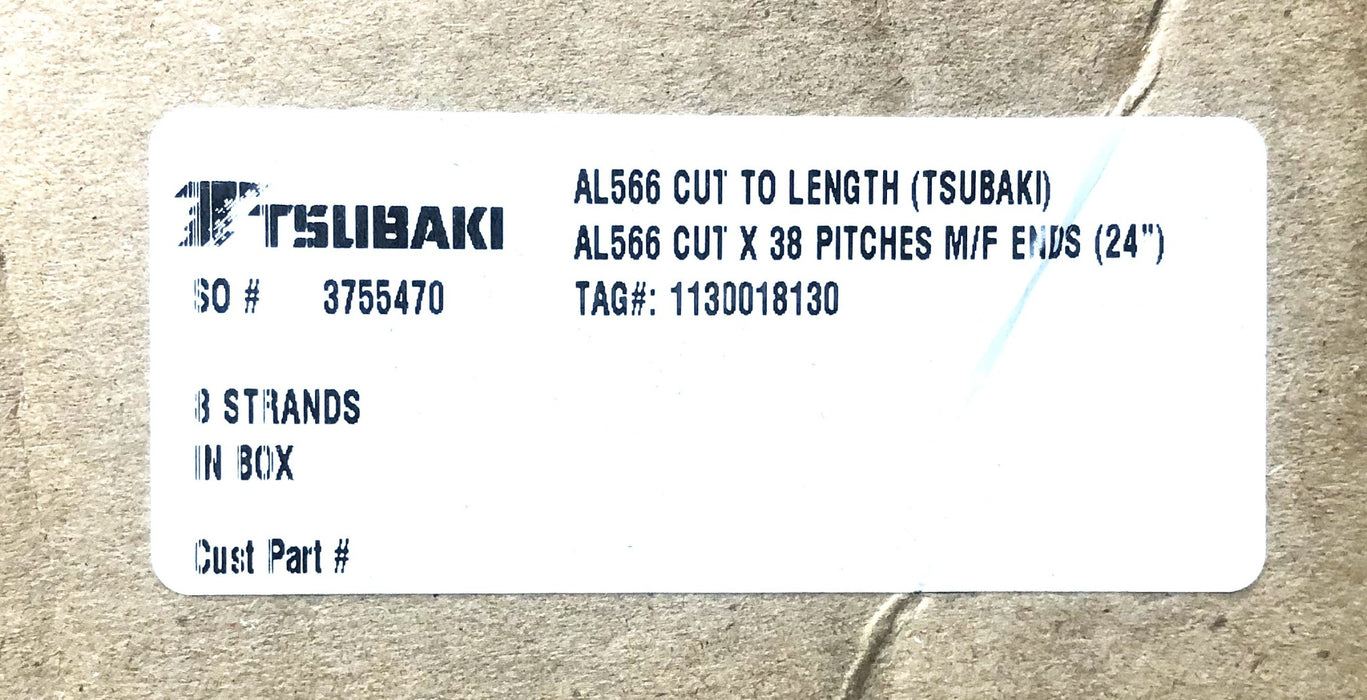 Tsubaki 15-1/2 Foot 3 Strand Leaf Chain AL566 (AL5) NOS