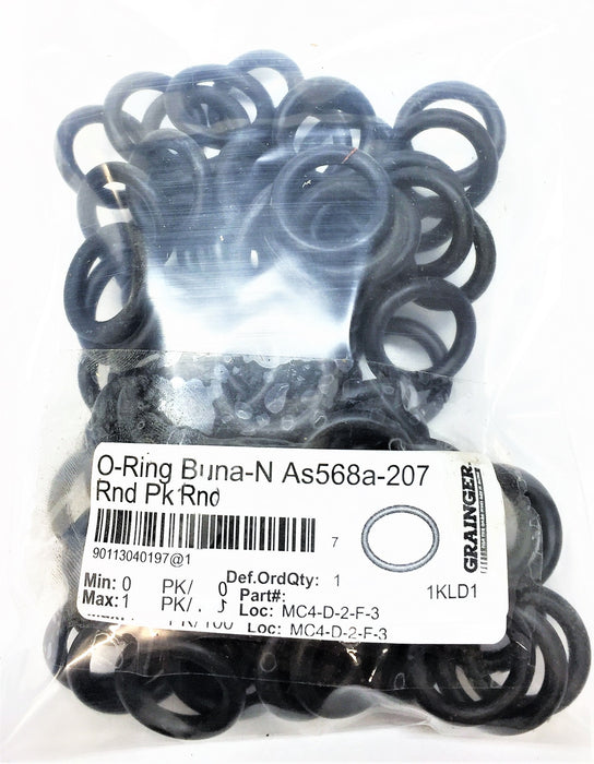GRAINGER Buna-N O-Ring As568a-207 [Lot of 94] NOS