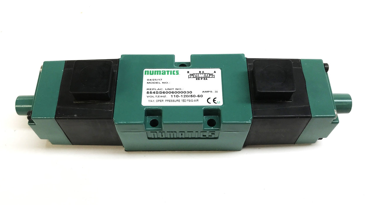 Asco Numatics Solenoid Air Valve 554SS6006000030 (228-723) NOS
