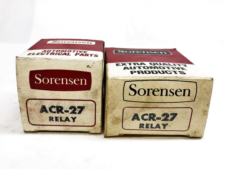 Sorensen A/C Compressor Control Relay ACR-27 [Lot of 2] NOS