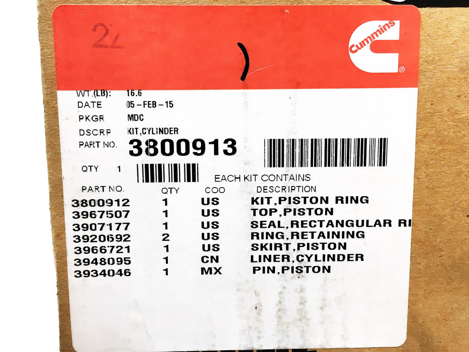 Cummins ISL Cylinder Kit 3800913 NOS