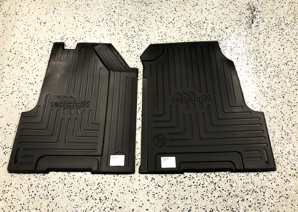 Minimizer Set of (2) Western Star Black Floor Mats 103085 (103069) (101809) NOS
