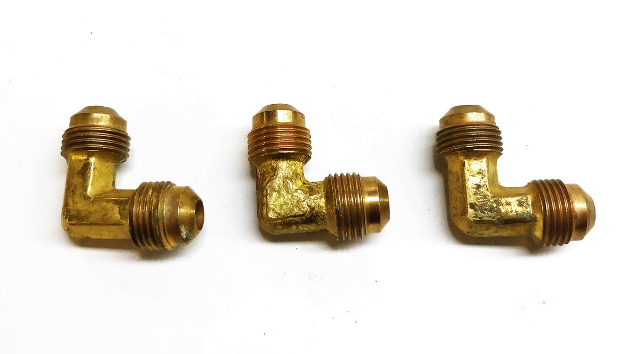 Unbranded Brass 3/8" Female x 3/8" Female 90 Degree Elbow [Lot of 3] NOS