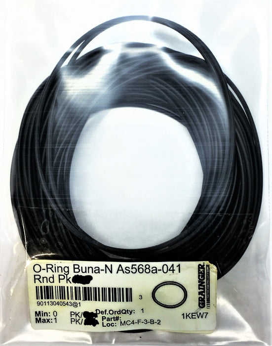 GRAINGER Buna-N O-Ring As568a-041 [Lot of 45] NOS