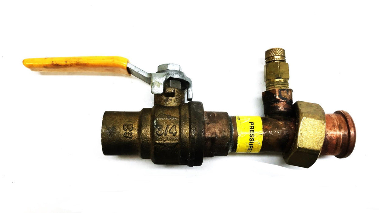 CWP 3/4" Ball Valve with Sweat Pressure Extension 0350-600 NOS