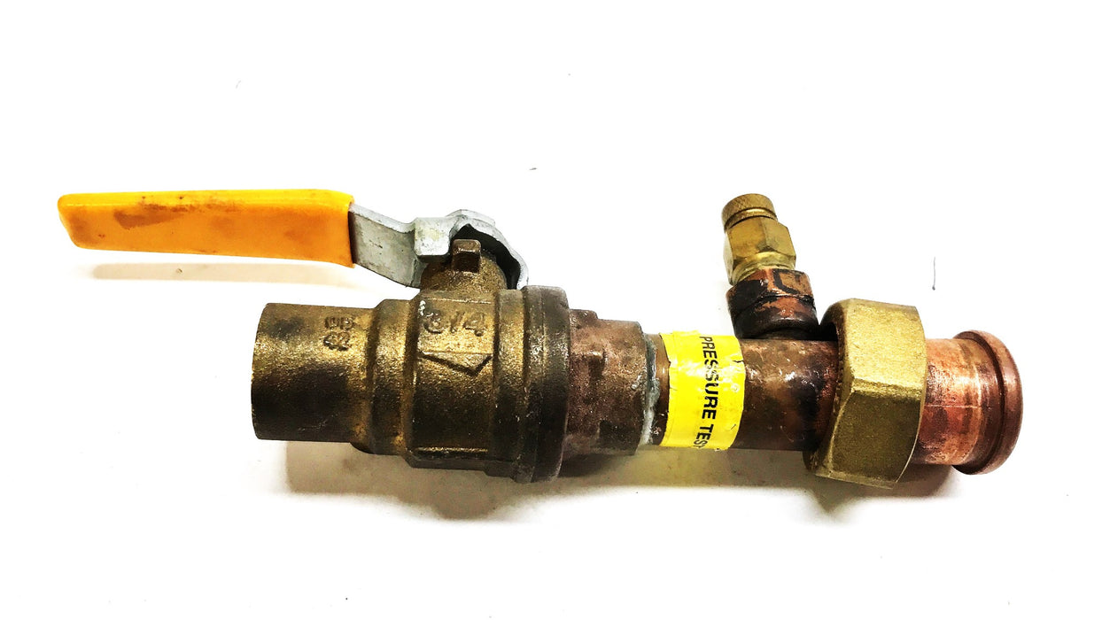 CWP 3/4" Ball Valve with Sweat Pressure Extension 0350-600 NOS