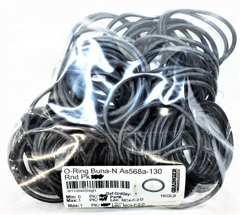 GRAINGER Buna-N O-Ring As568a-130 [Lot of 98] NOS