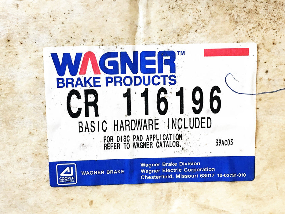 Wagner Disc Brake Caliper CR116196 REMANUFACTURED