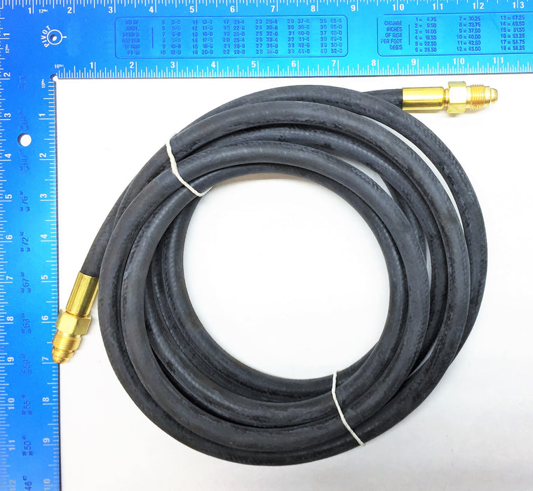 Unbranded Rubber 12' Torch Hose with 3/8" Connector NOS