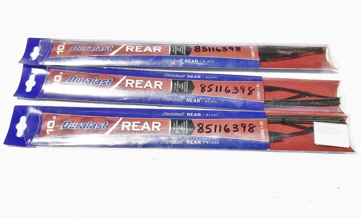 Duralast Windshield Wiper Blade 10-A [Lot of 3] NOS
